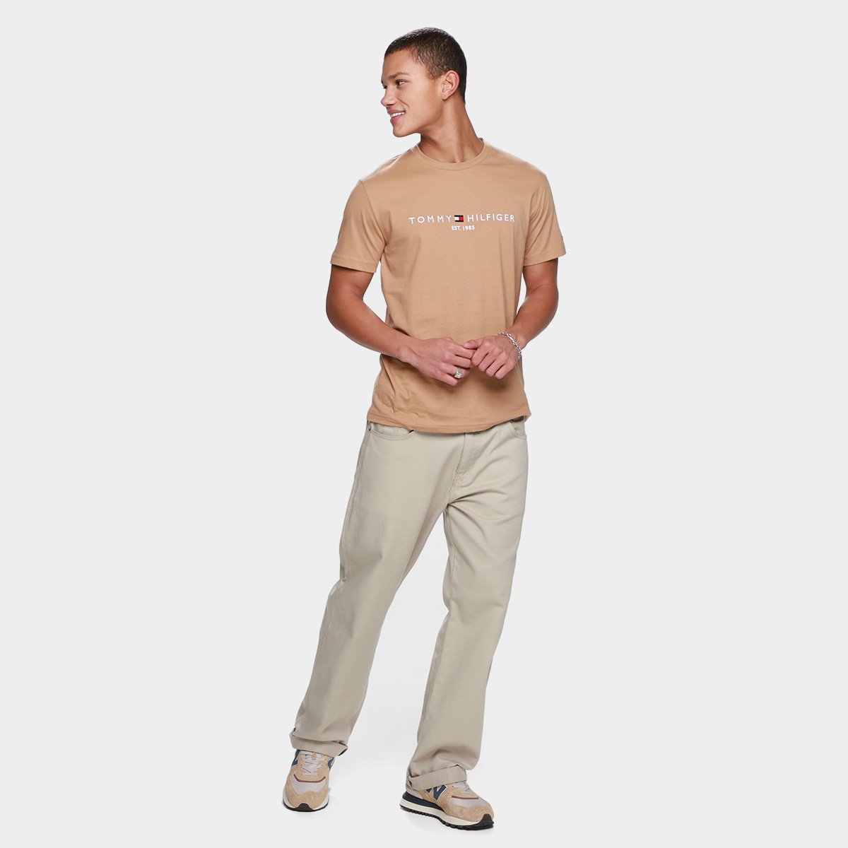 Camiseta Tommy Hilfiger Casual Masculina - Tam: P - 3