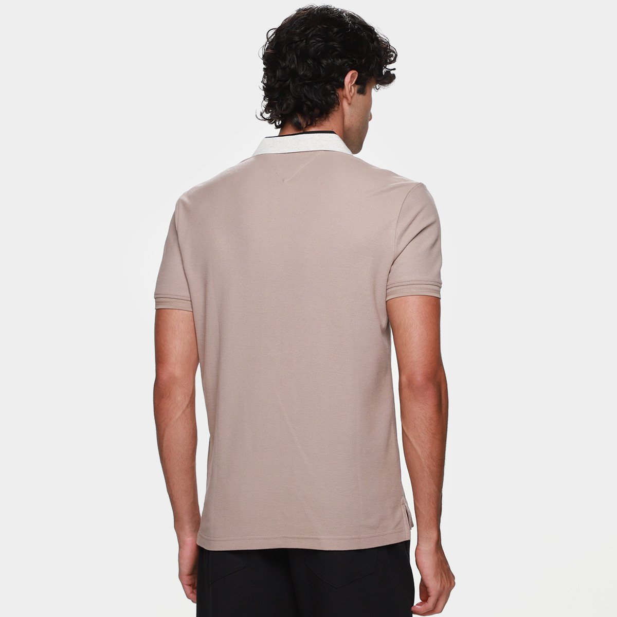 Camisa Polo Tommy Hilfiger Herrinbone Detail Masculina - Tam: M - 1