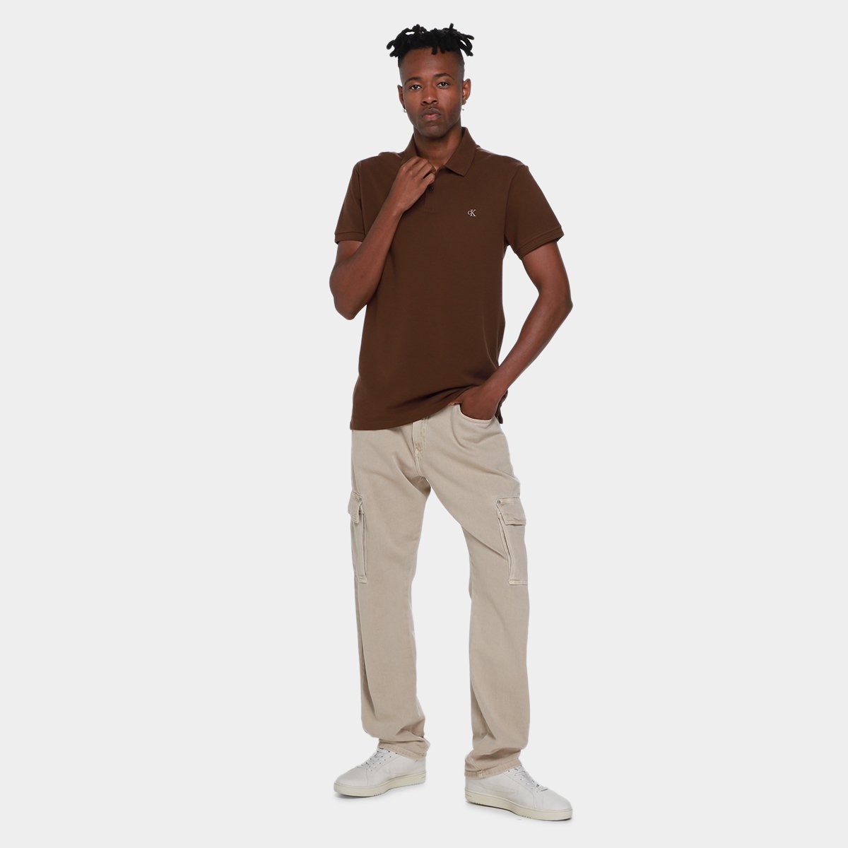 Camisa Polo Calvin Klein Casual Masculina - Tam: P - 3