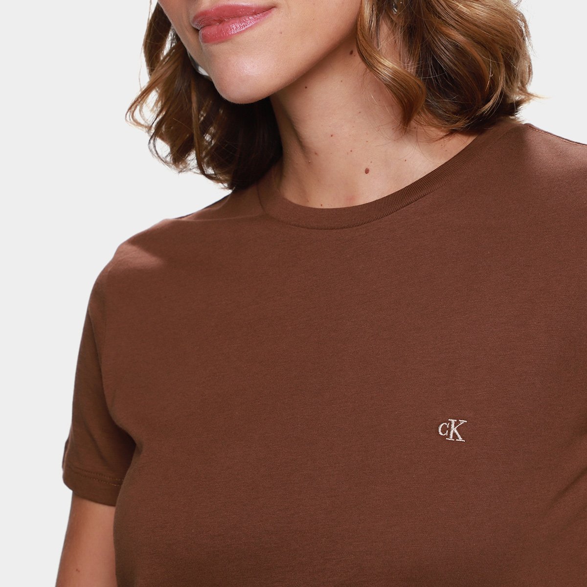 Camiseta Calvin Klein Logo Bordado Feminina - Tam: P - 2