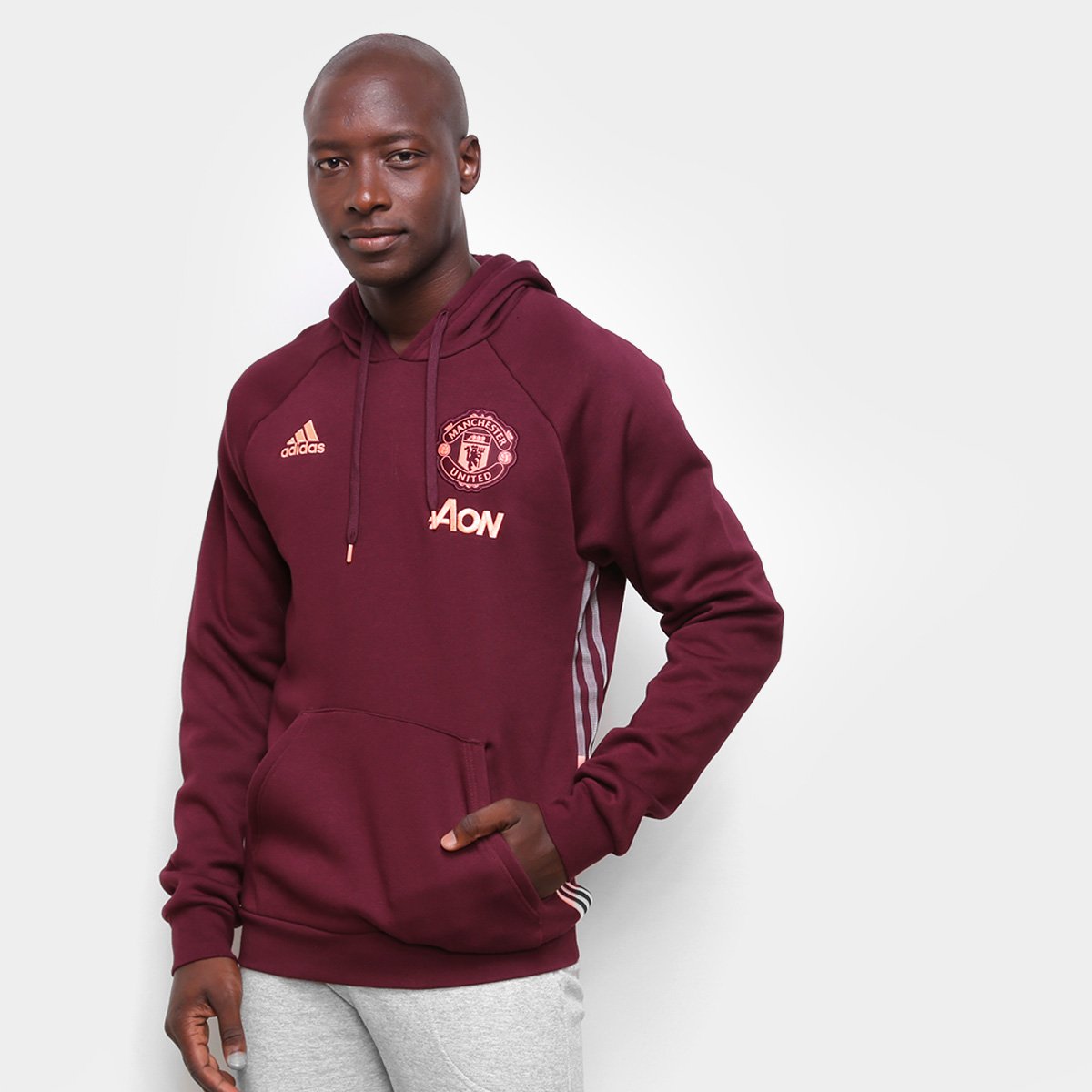 Moletom Manchester United Adidas 21/22 Masculino