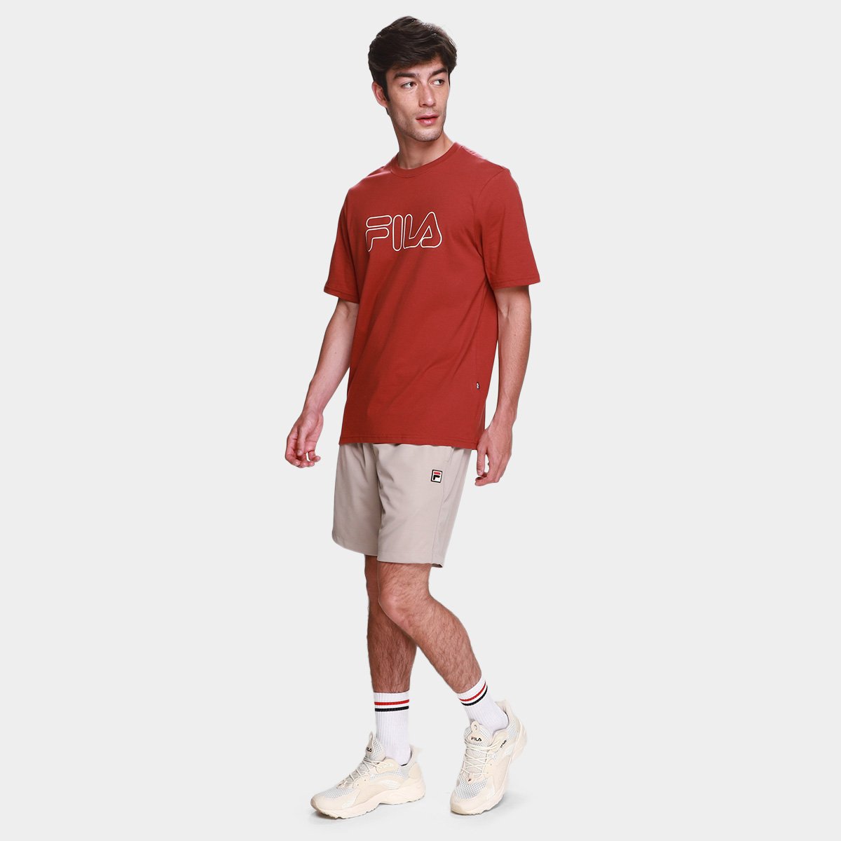 Bermuda Fila Heritage Letter Masculina - Tam: P - 3