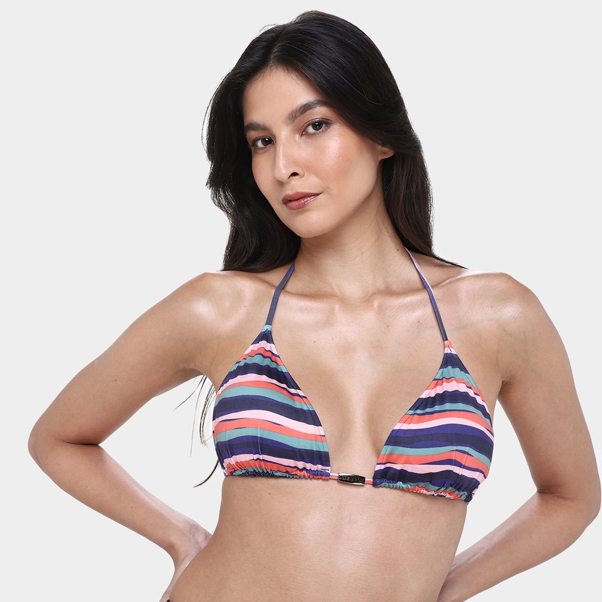 Top Morena Rosa Busto Cortininha Estampado
