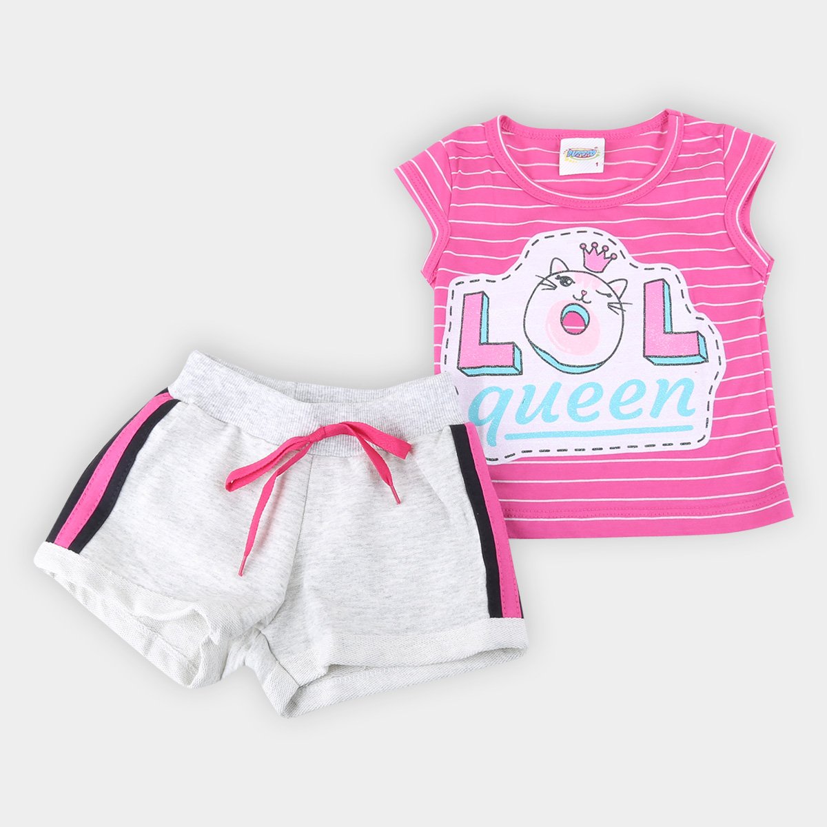 Conjunto Bebê Duzizo Blusa E Shorts Moletom Feminino