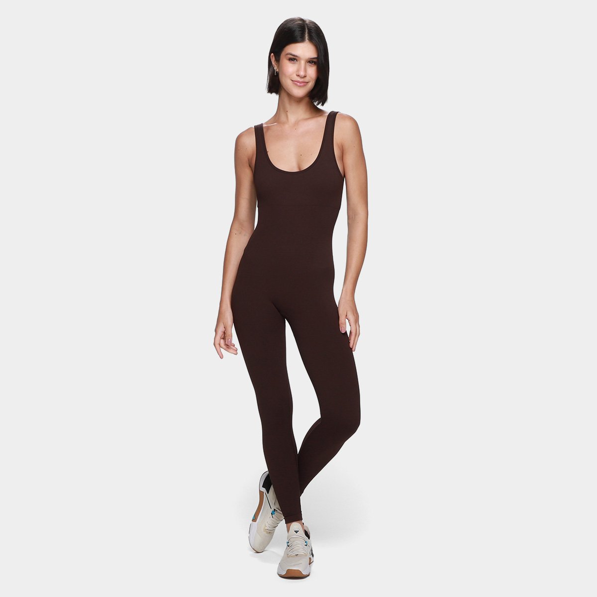 Macacão Rowa Canelado Iara Feminina