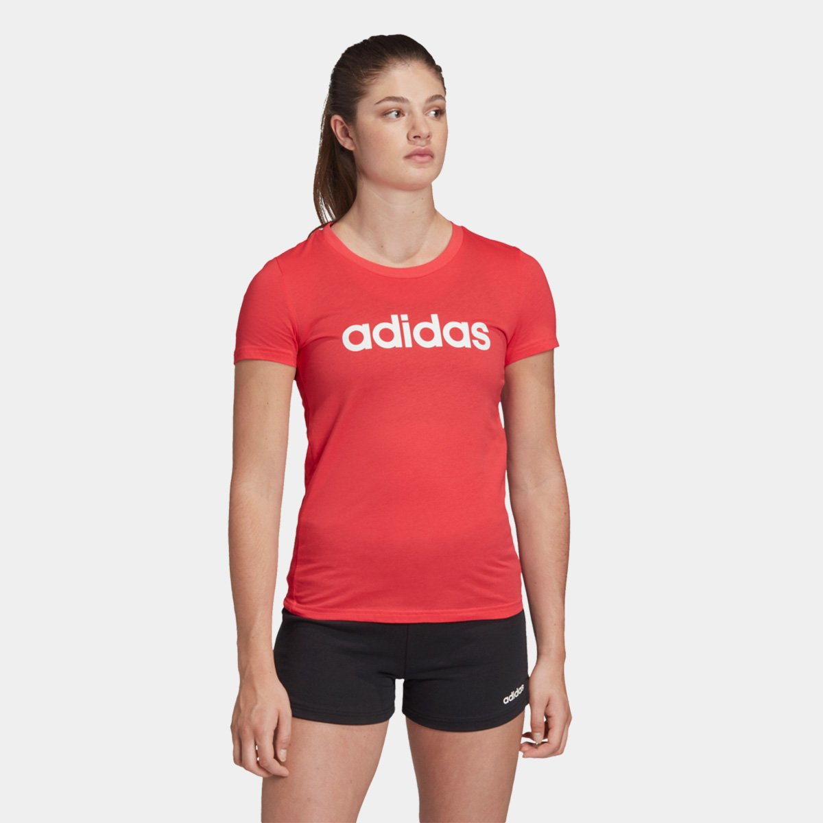 Camiseta Adidas Essentials Linear Slim Feminina