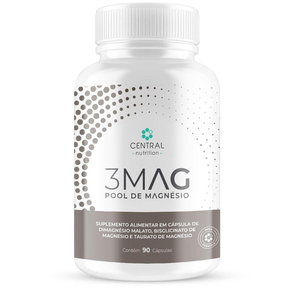 3MAG - POOL de Magnesio Dimalato Central Nutrition Pote com 90 cápsulas