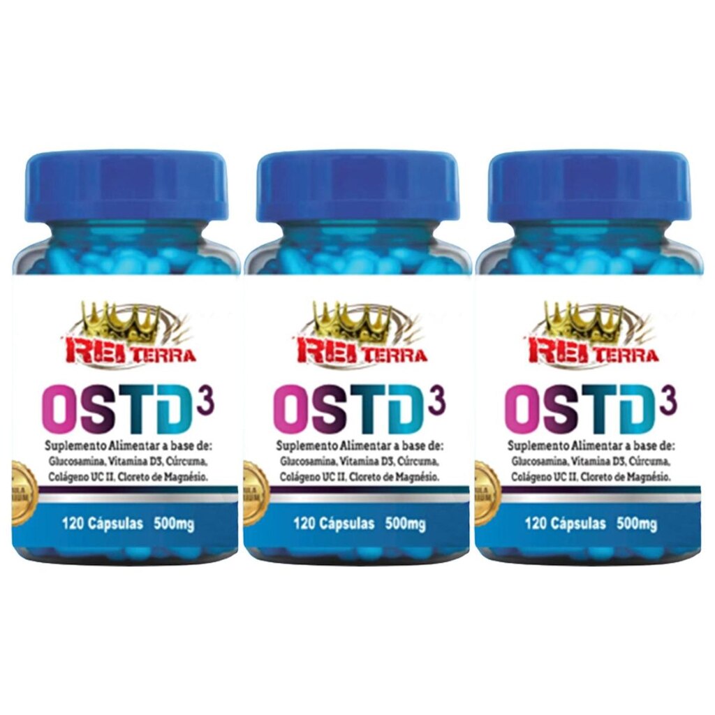 3x Colágeno Uc2 + Glucosamina + Vitamina D3 120 Cápsulas 500mg