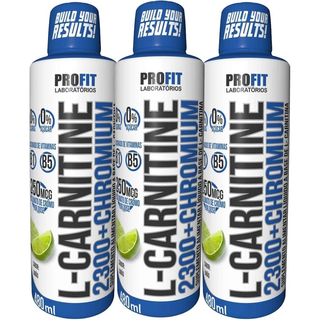 3X L CARNITINE 480ML SABOR LIMÃO PROFIT