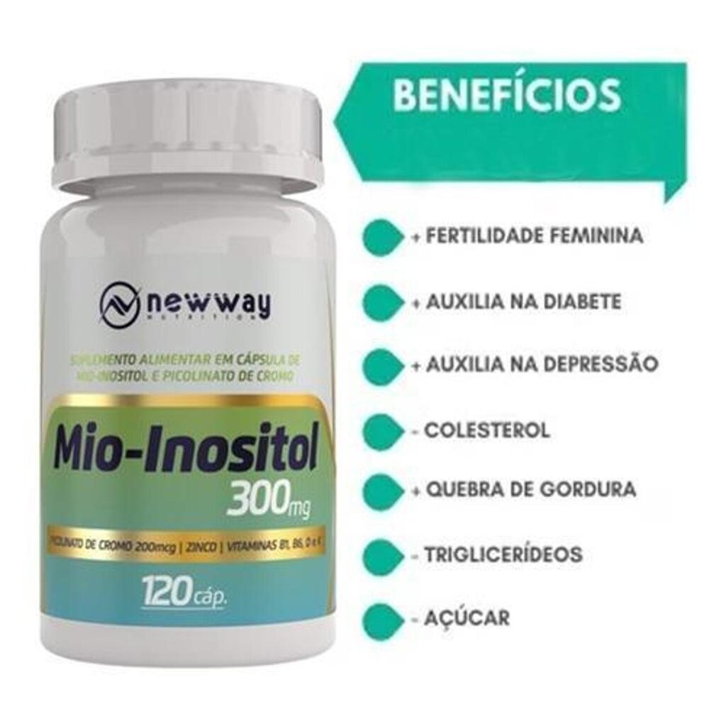 3x Mio Inositol 120 Capsulas 300mg - sem