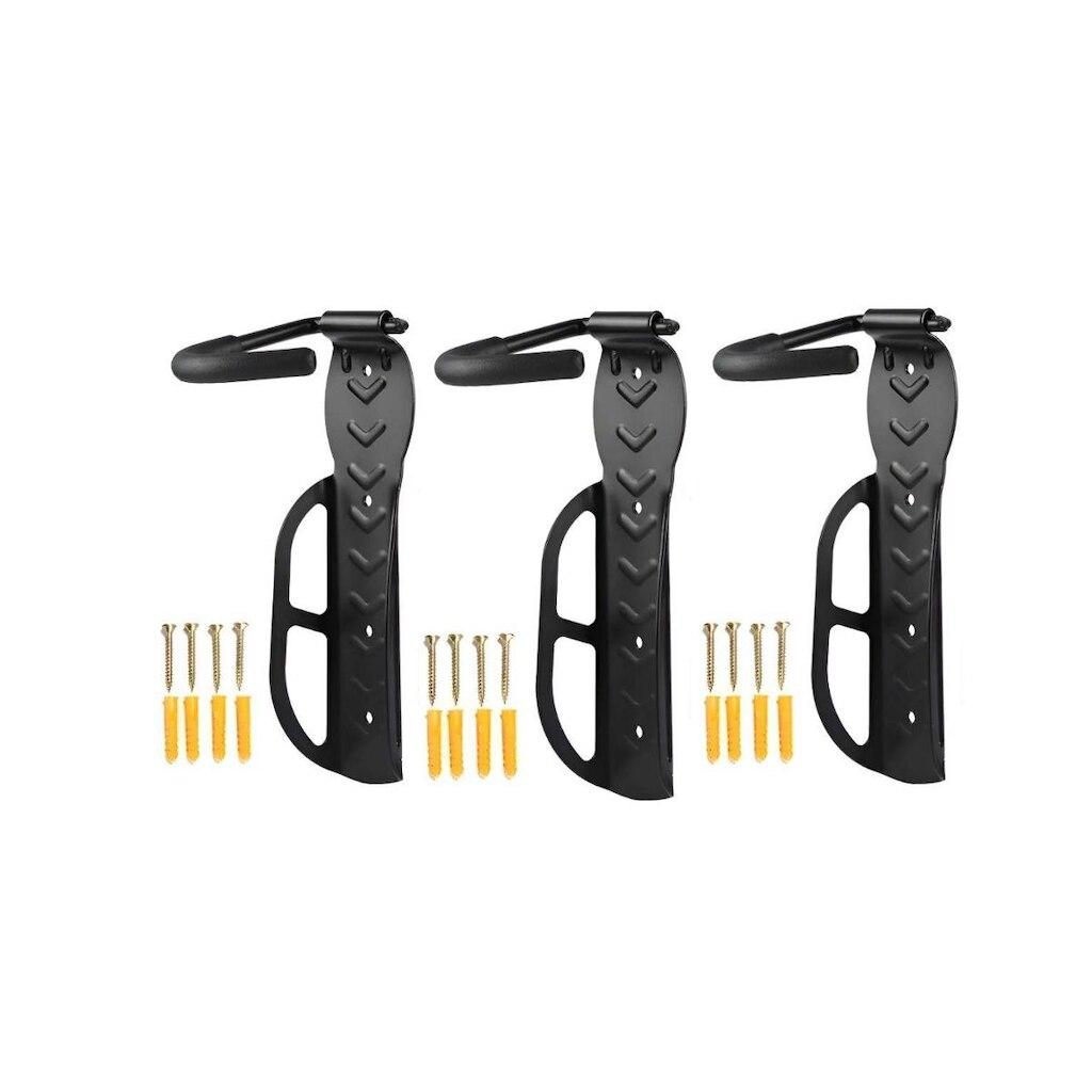 3x Suporte parede bicicleta vertical Absolute gancho fixo