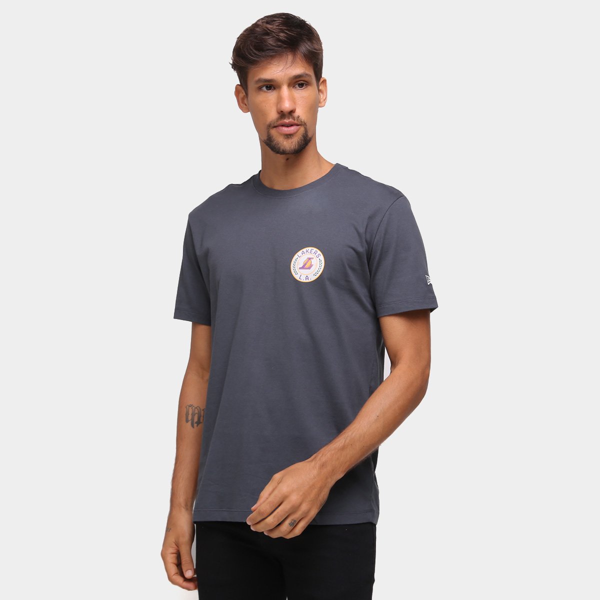 Camiseta NBA Los Angeles Lakers New Era College Branch Masculina
