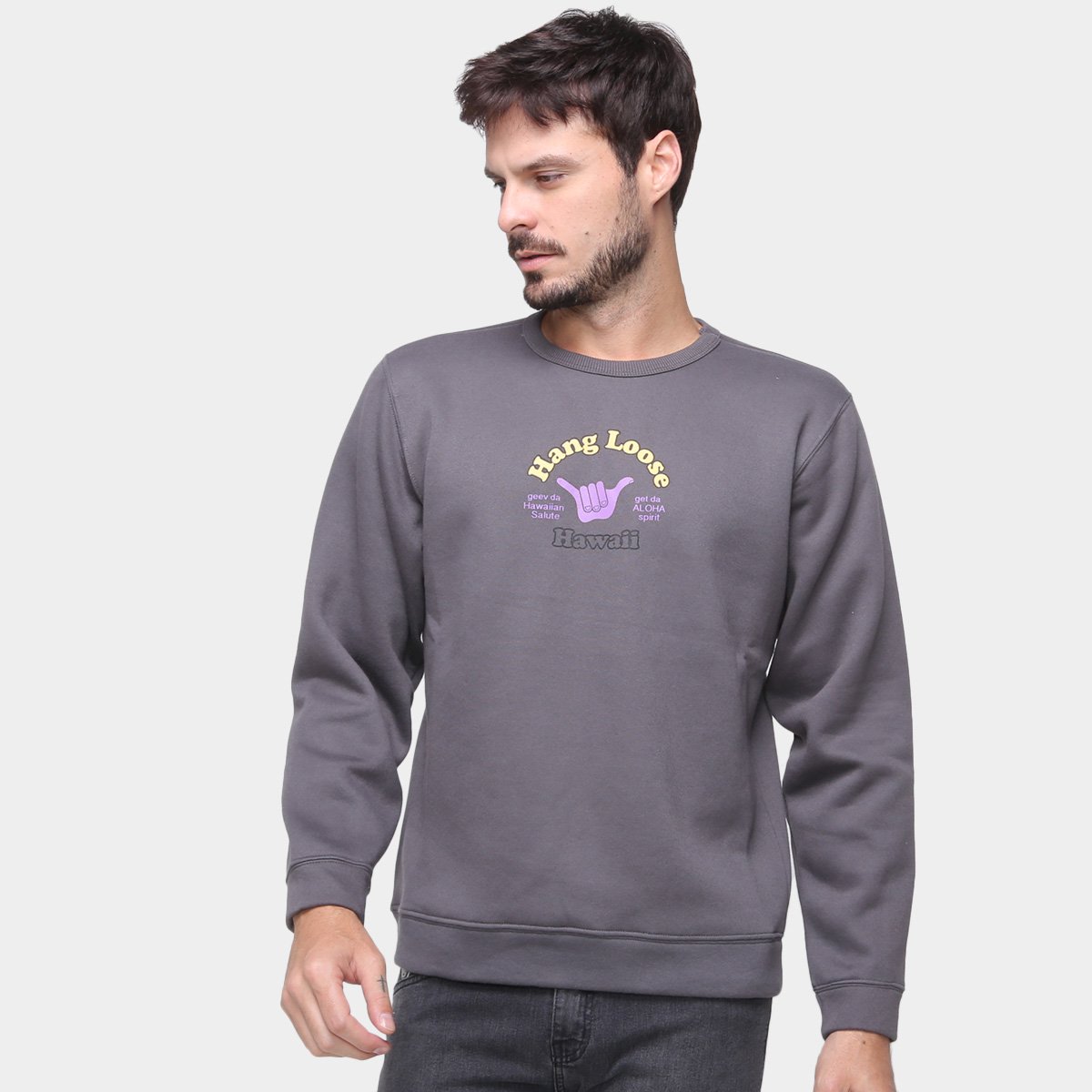 Moletom Hang Loose Careca Salute Masculino