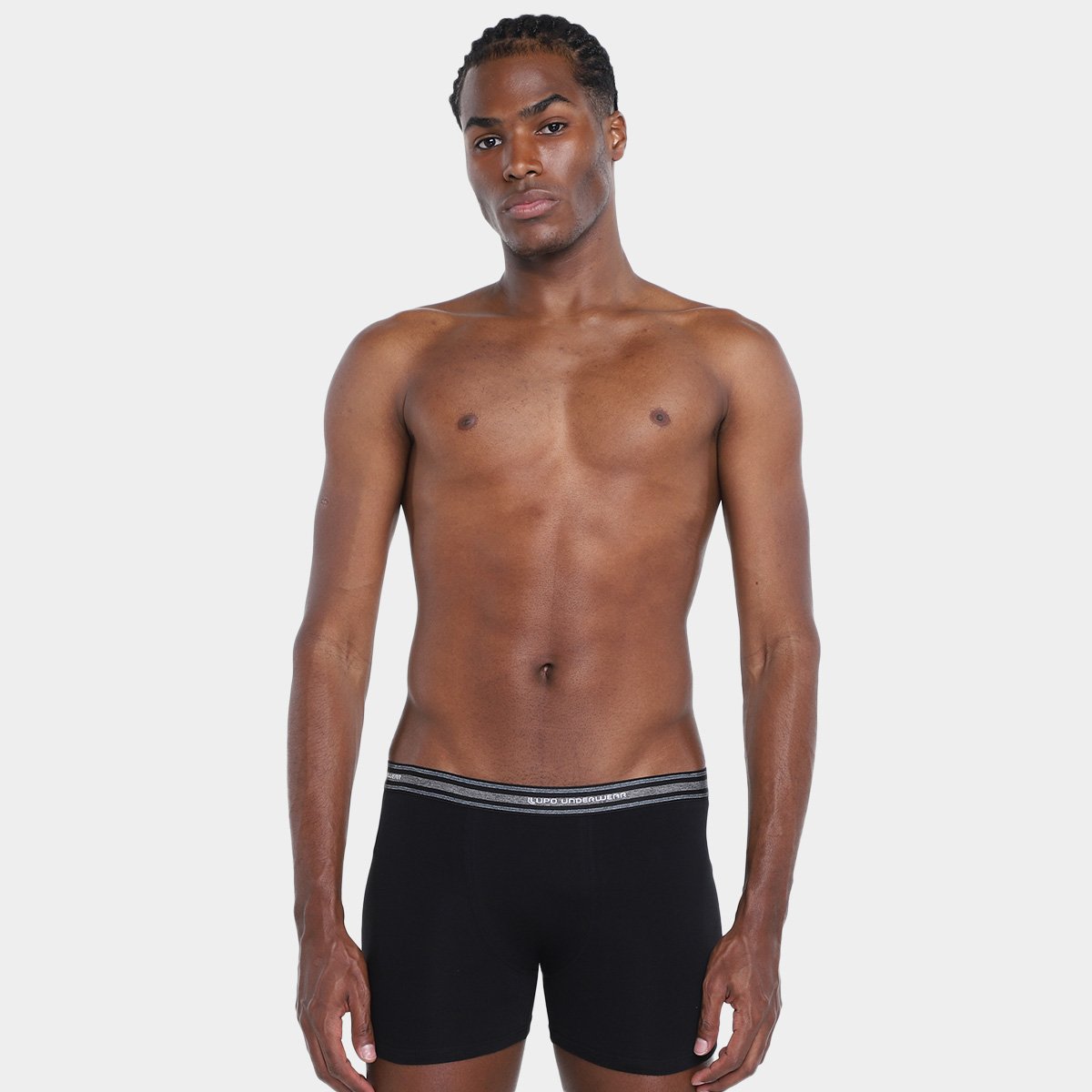 Kit Cueca Boxer Lupo Algodão Masculina - 4 Peças - Tam: P - 1