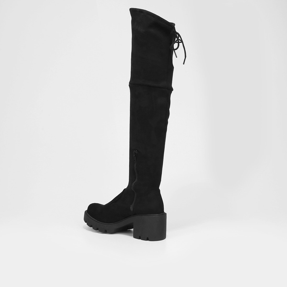 Bota Over The Knee Look Fashion Tratorada Amarração Feminina - Tam: 37 - 4