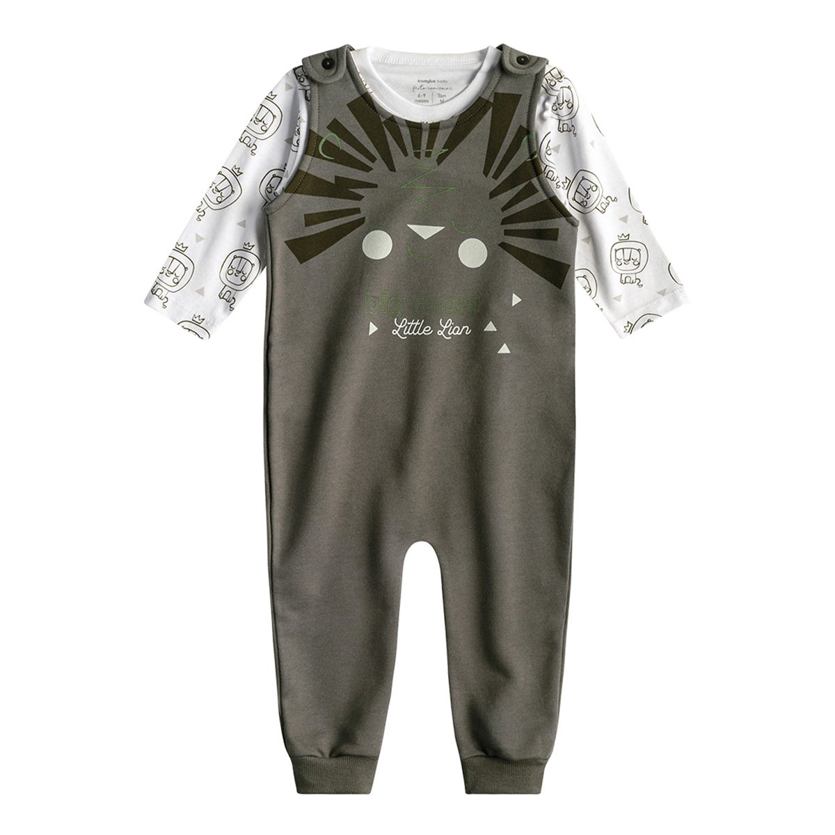 Macacão Jardineira Infantil Kamylus Big Roar Masculino