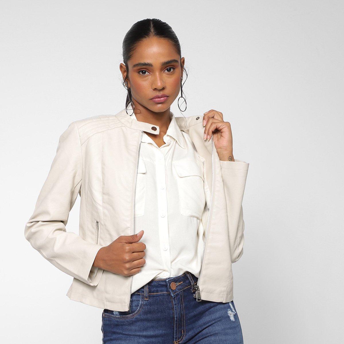 Jaqueta PU Facinelli 640400 Tam P Shopping TudoAzul