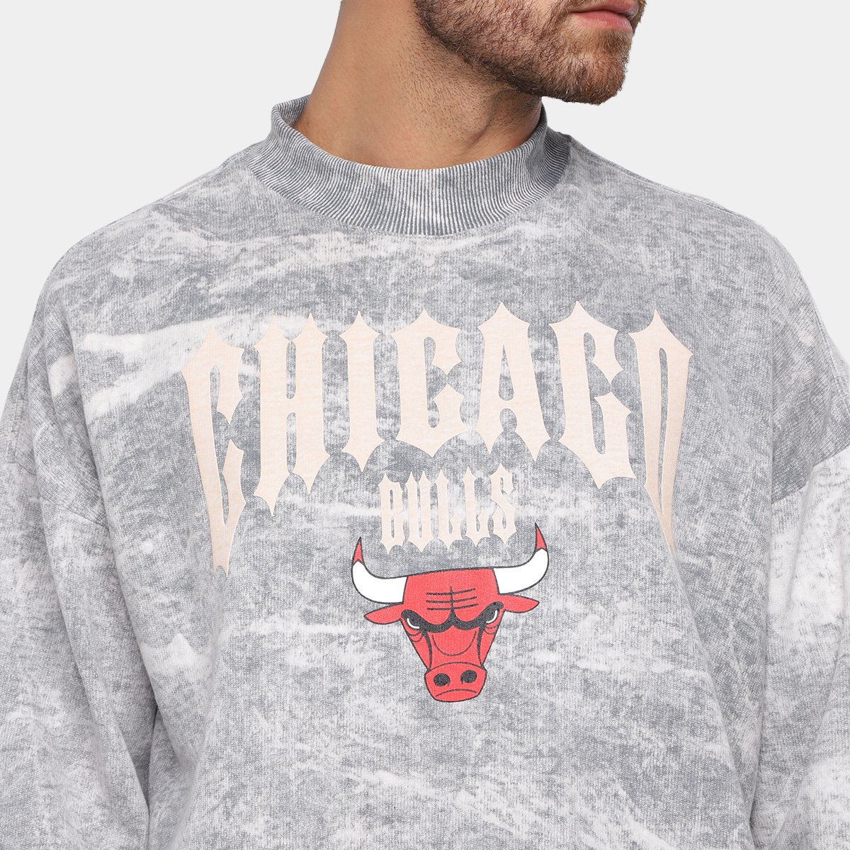Moletom NBA Chicago Bulls Gothic Team Masculino - Tam: G - 2