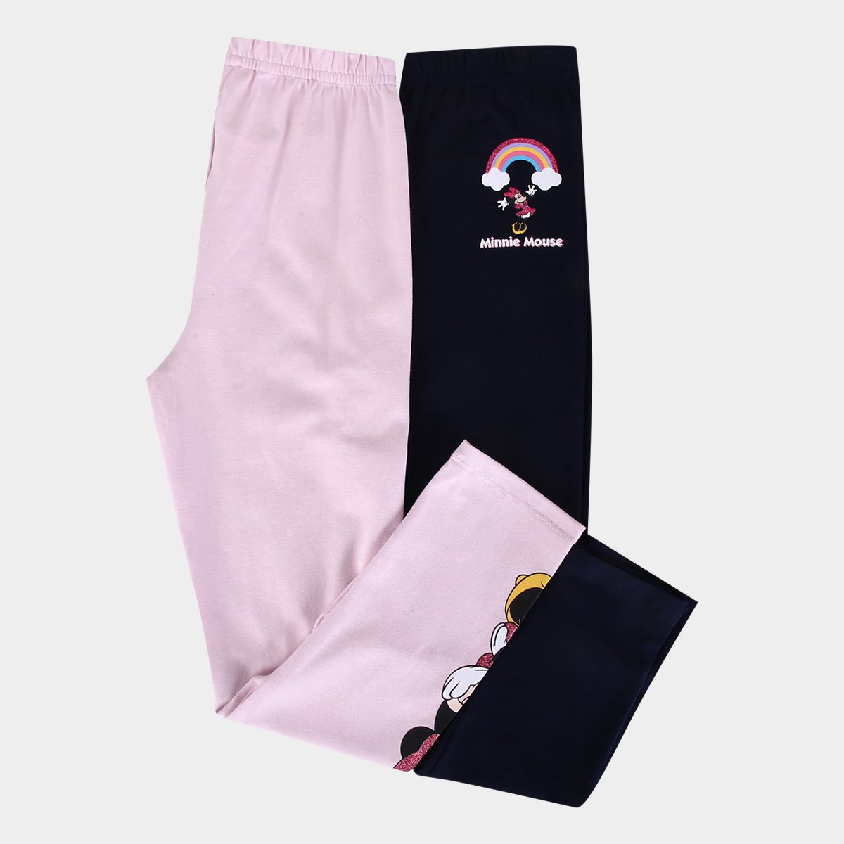 Kit Calça Legging Infantil Disney Minnie Mouse Menina