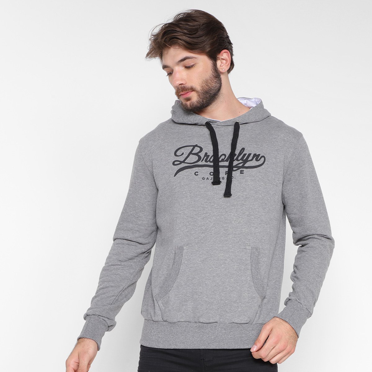 Moletom Gajang Básico Brooklin Core Com Capuz Masculino