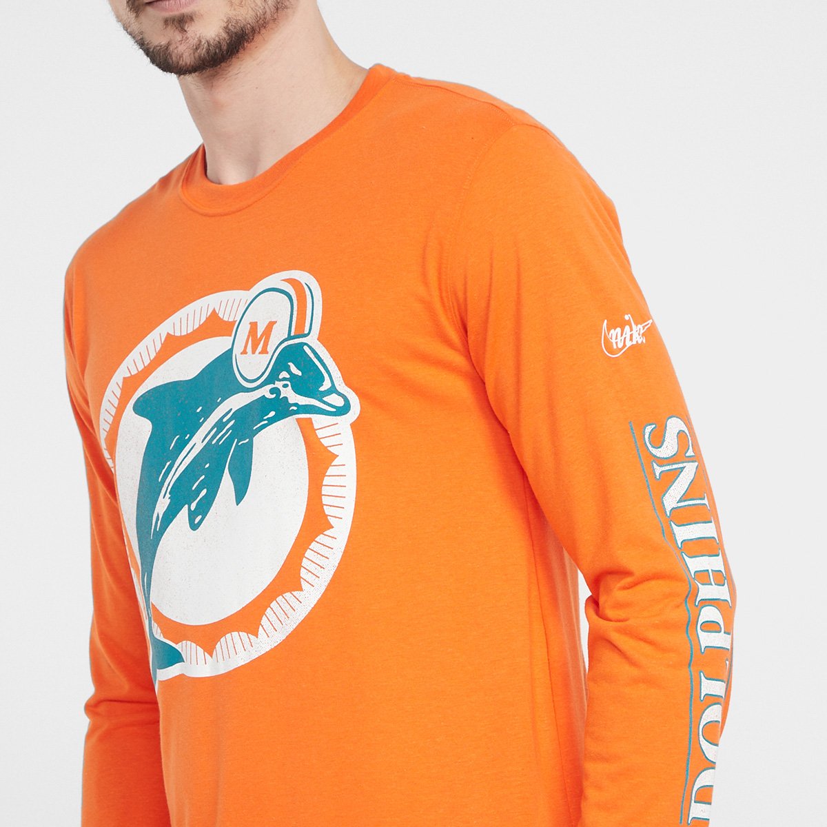 Camiseta NFL Miami Dolphins Nike Manga Longa Masculina - Tam: P - 2