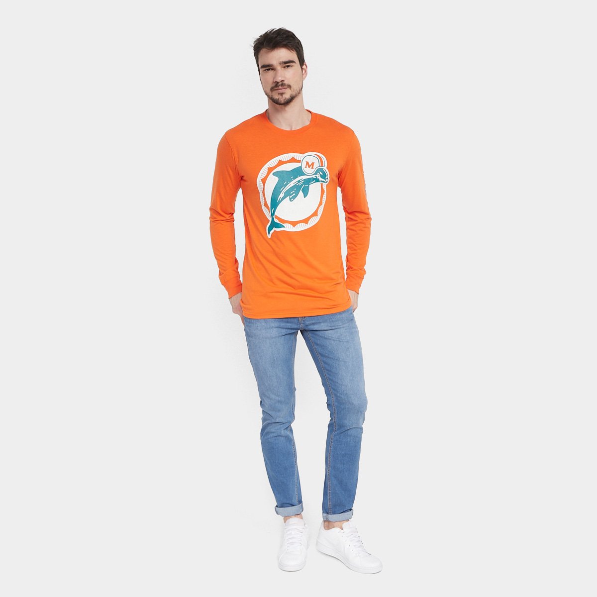 Camiseta NFL Miami Dolphins Nike Manga Longa Masculina - Tam: P - 3