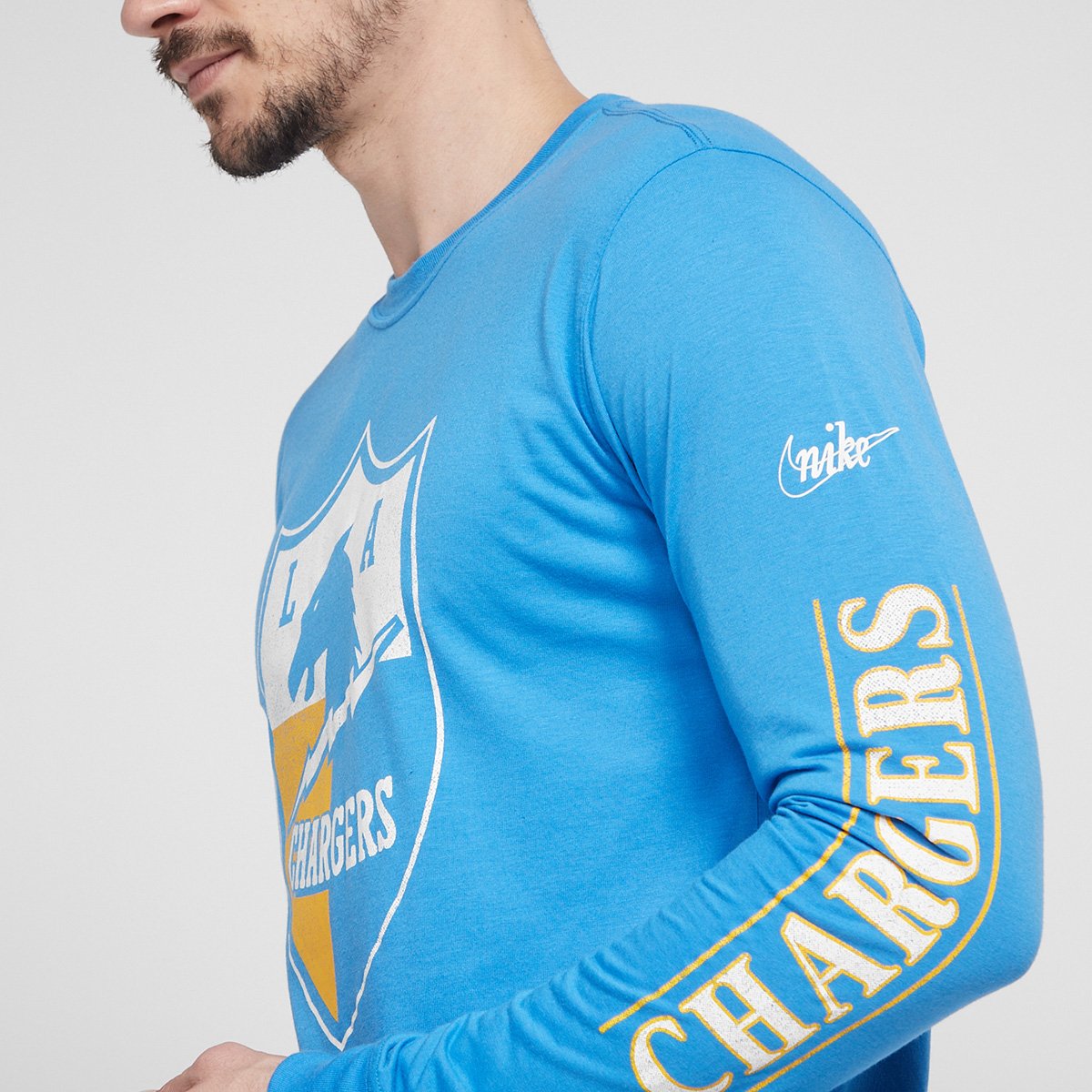 Camiseta Nike NFL Los Angeles Chargers Fashion Manga Longa Masculina - Tam: P - 2
