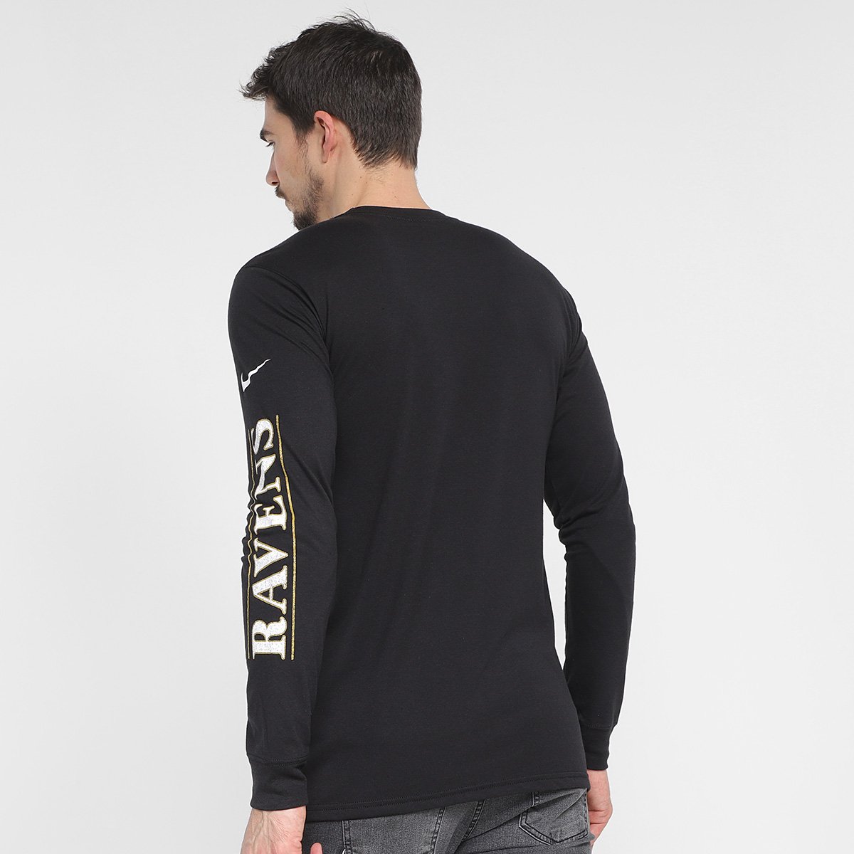 Camiseta Nike NFL Baltimore Ravens Fashion Manga Longa Masculina - Tam: P - 1