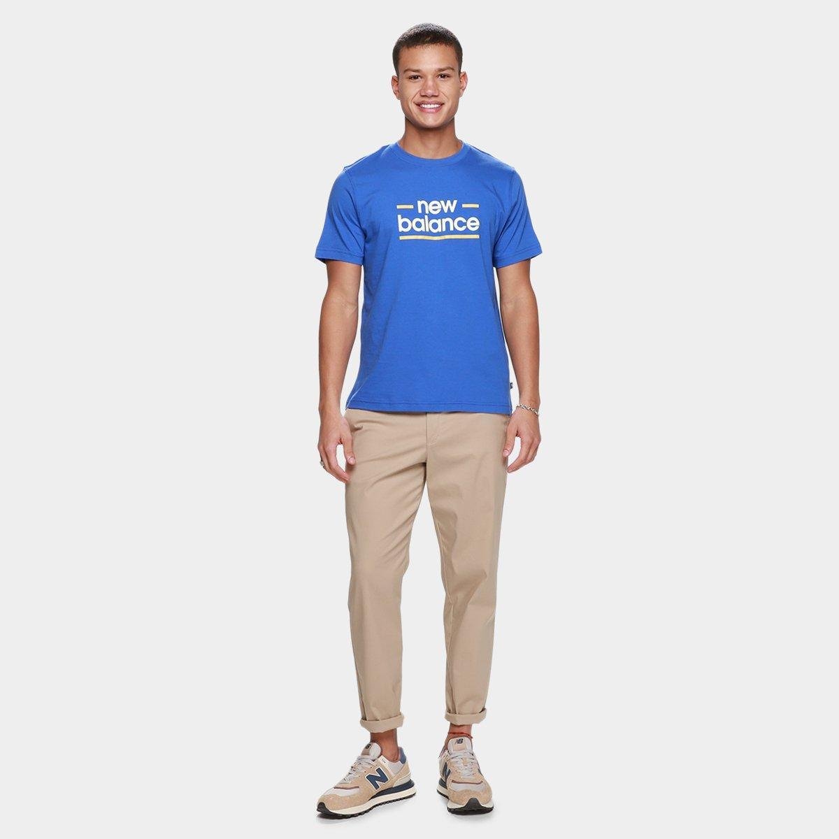 Camiseta New Balance Linear Lines Masculina - Tam: P - 3