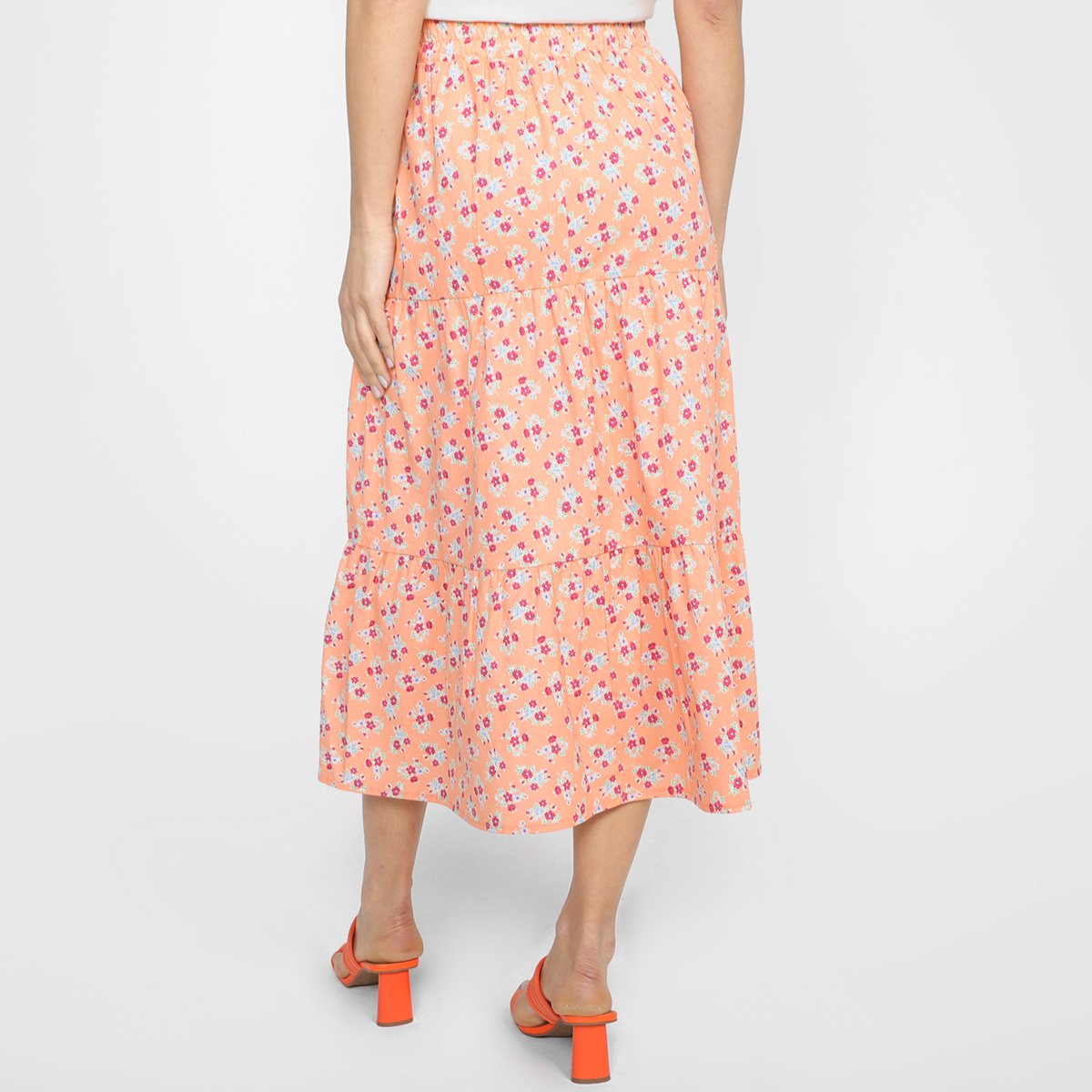 Saia Midi Danyblu Floral - Tam: G4 - 2