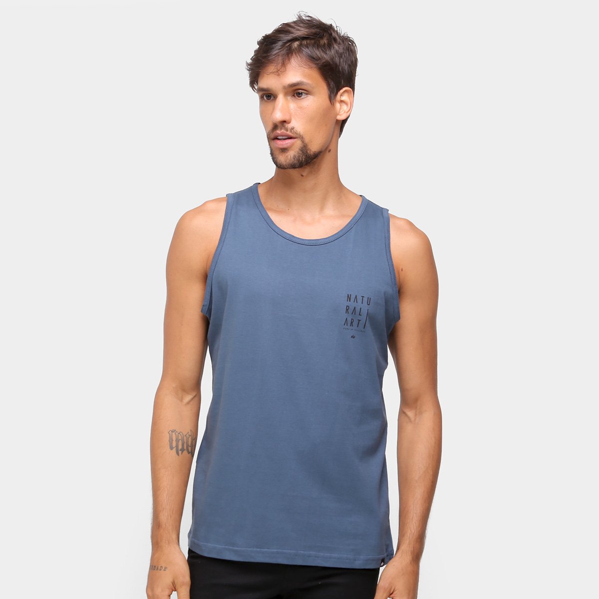 Regata Natural Art Folhas Masculina