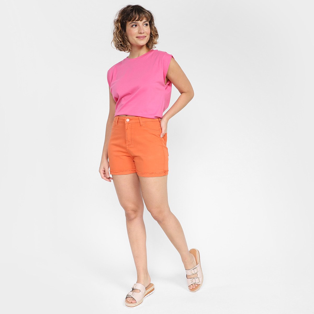 Short Sarja Hering Cintura Alta Feminino - Tam: 38 - 1
