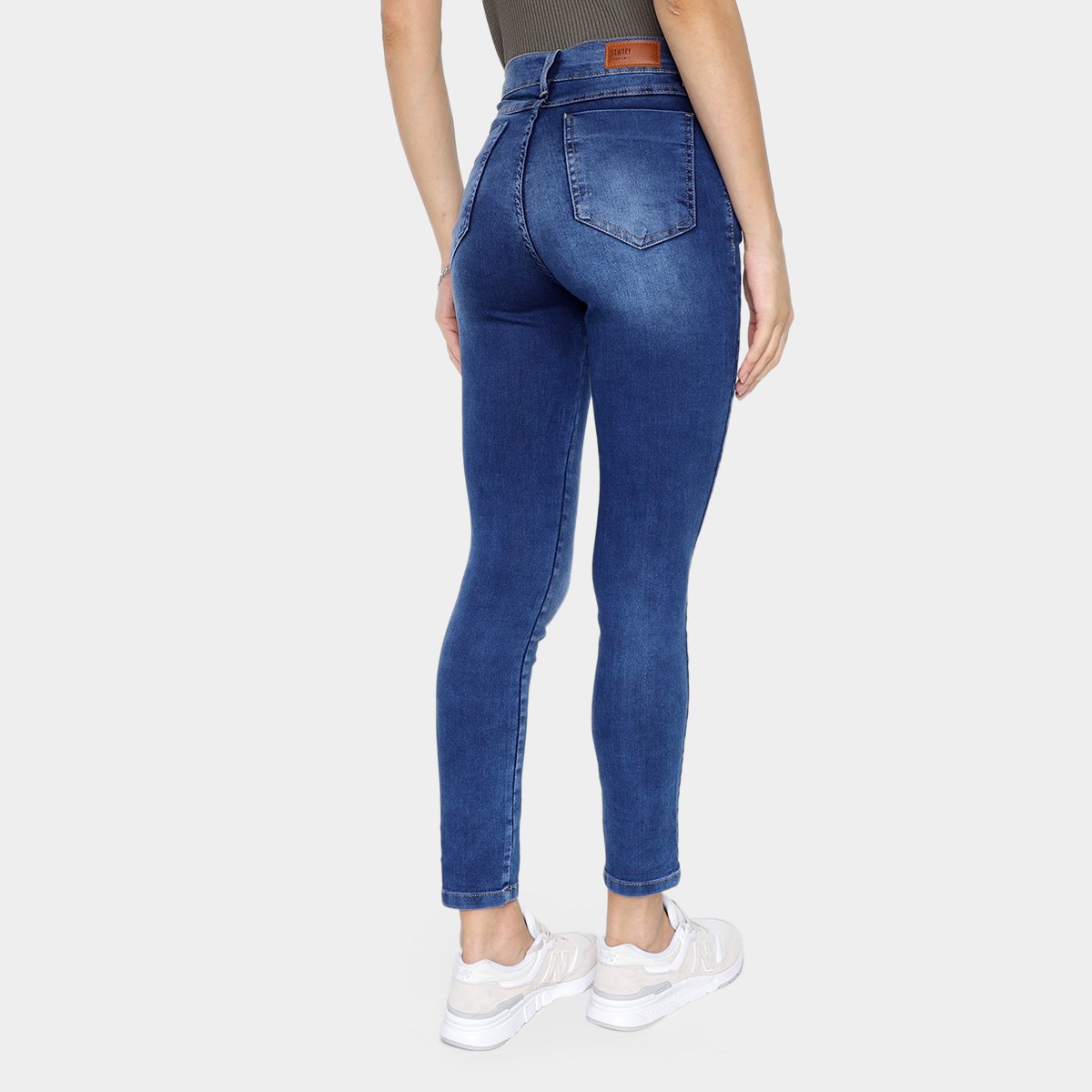 Calça Jeans Skinny Sawary Cintura Alta Feminina - Tam: 42 - 1