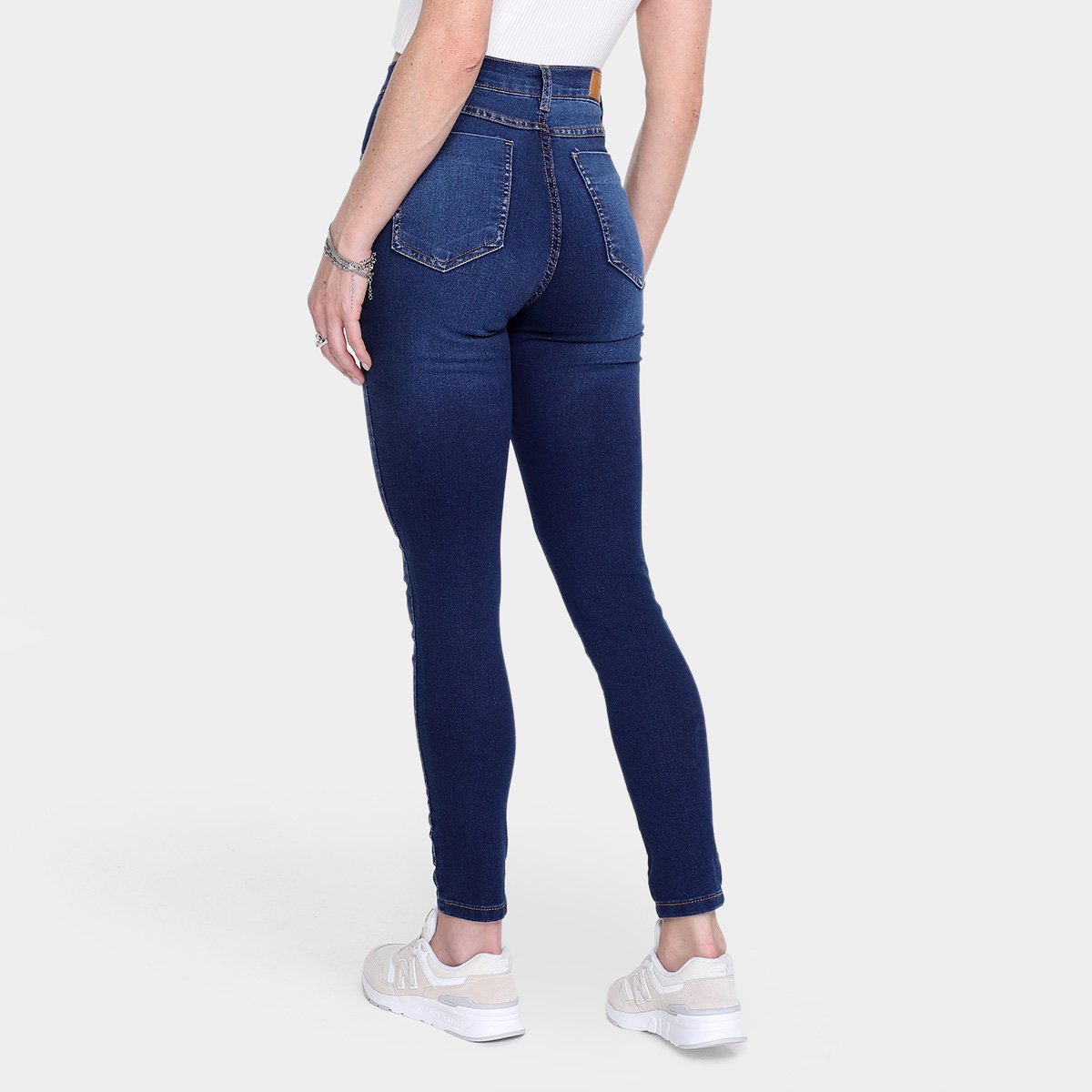 Calça Jeans Skinny Sawary Cintura Alta Feminina - Tam: 46 - 1