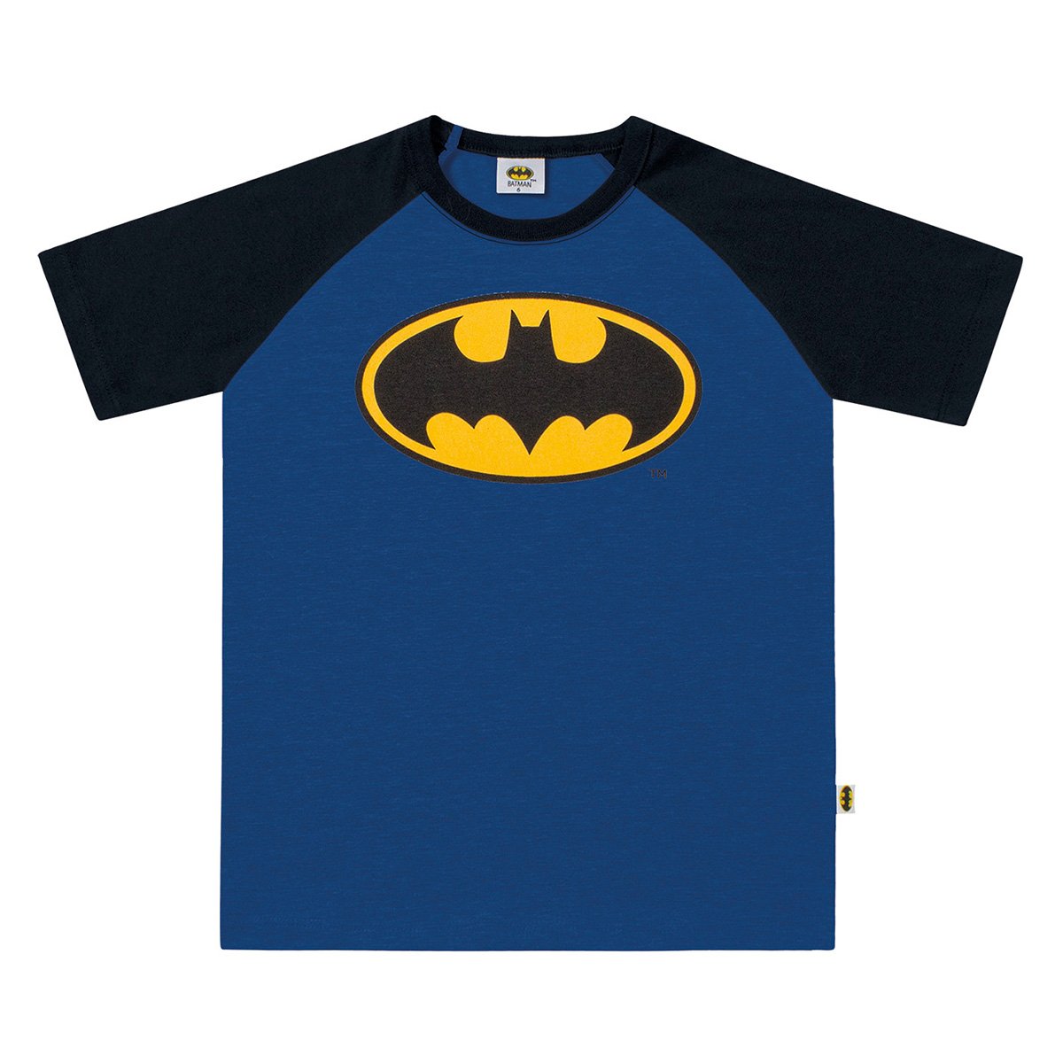Camiseta Infantil Fakini Batman Raglan Masculina