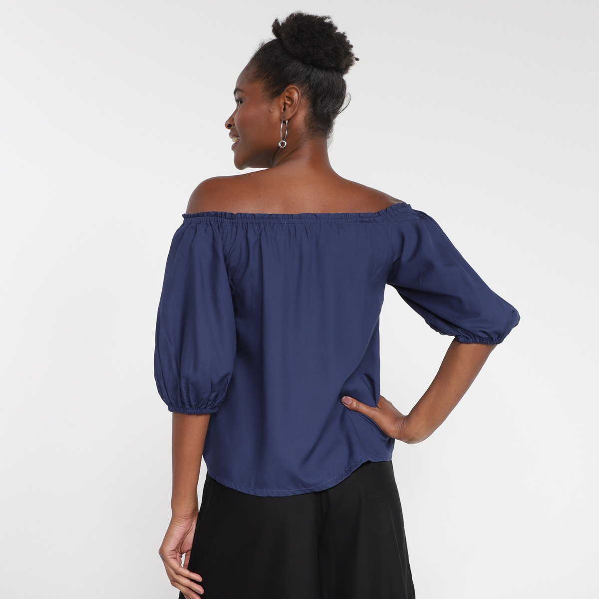 Blusa Mercatto Ombro A Ombro Babado Feminina - Tam: P - 1