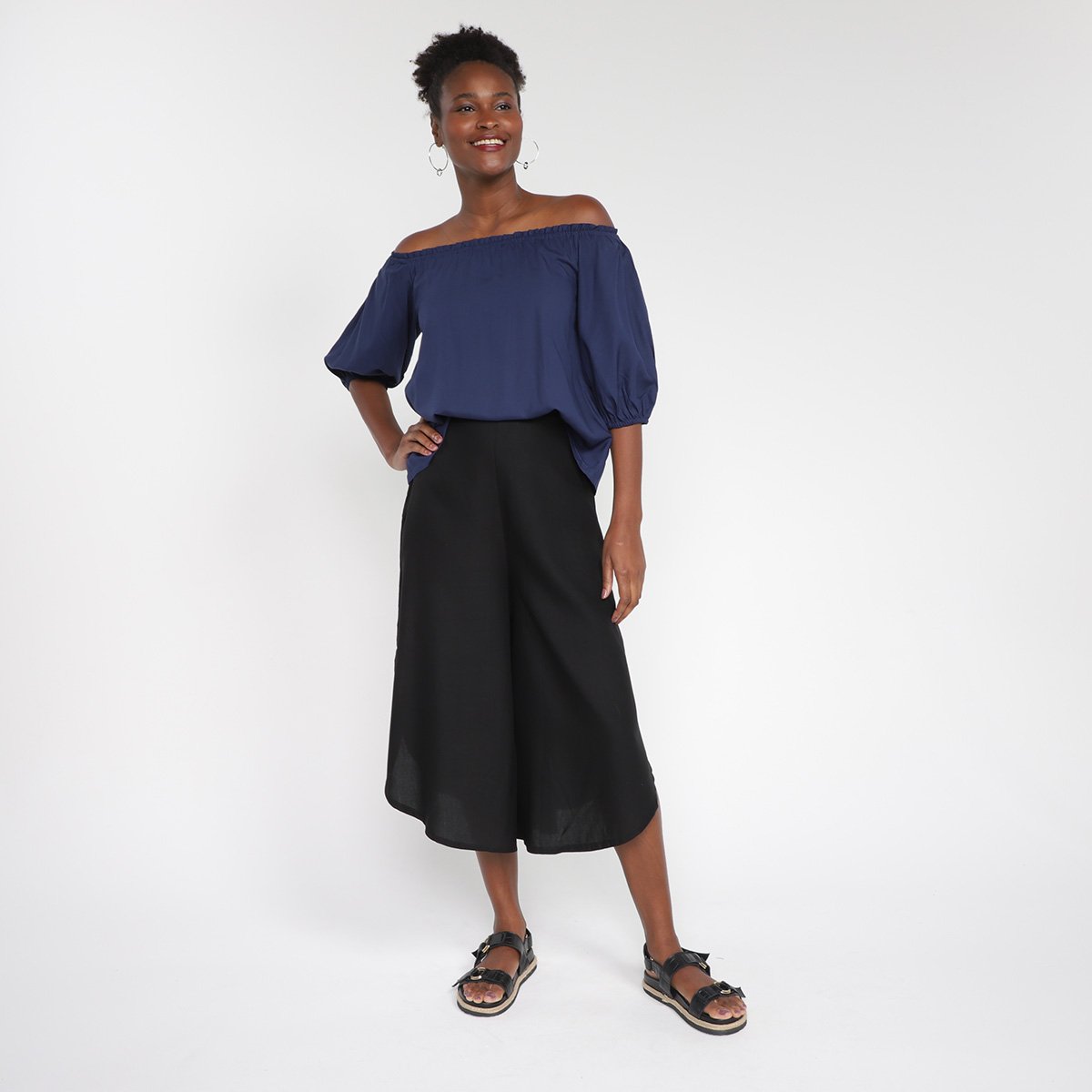 Blusa Mercatto Ombro A Ombro Babado Feminina - Tam: P - 3