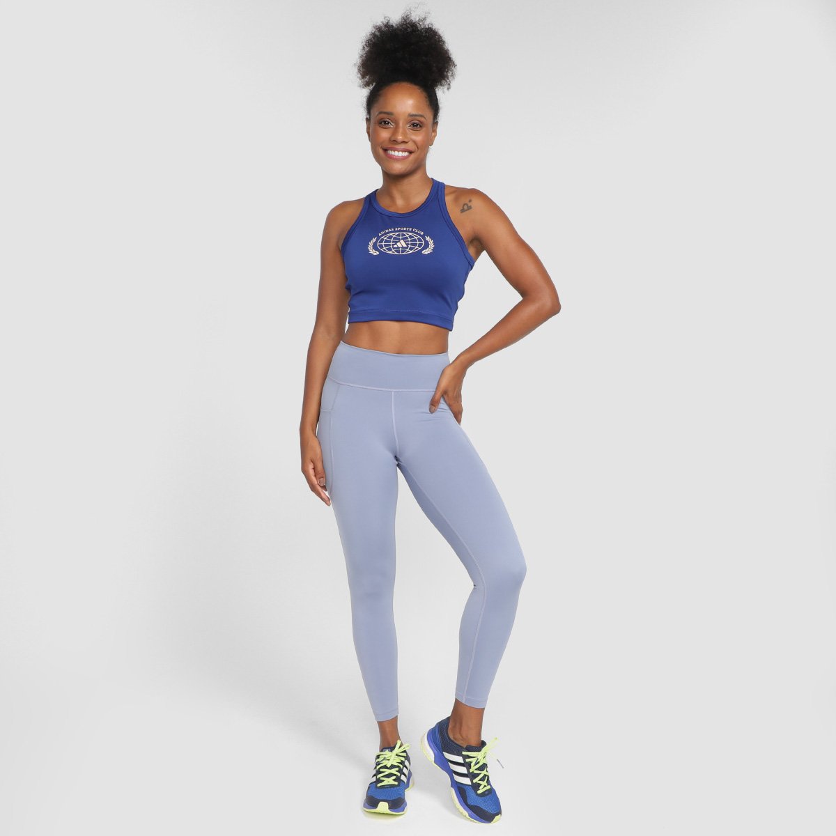 Top Cropped Adidas Sports Club Feminino - Tam: P - 3