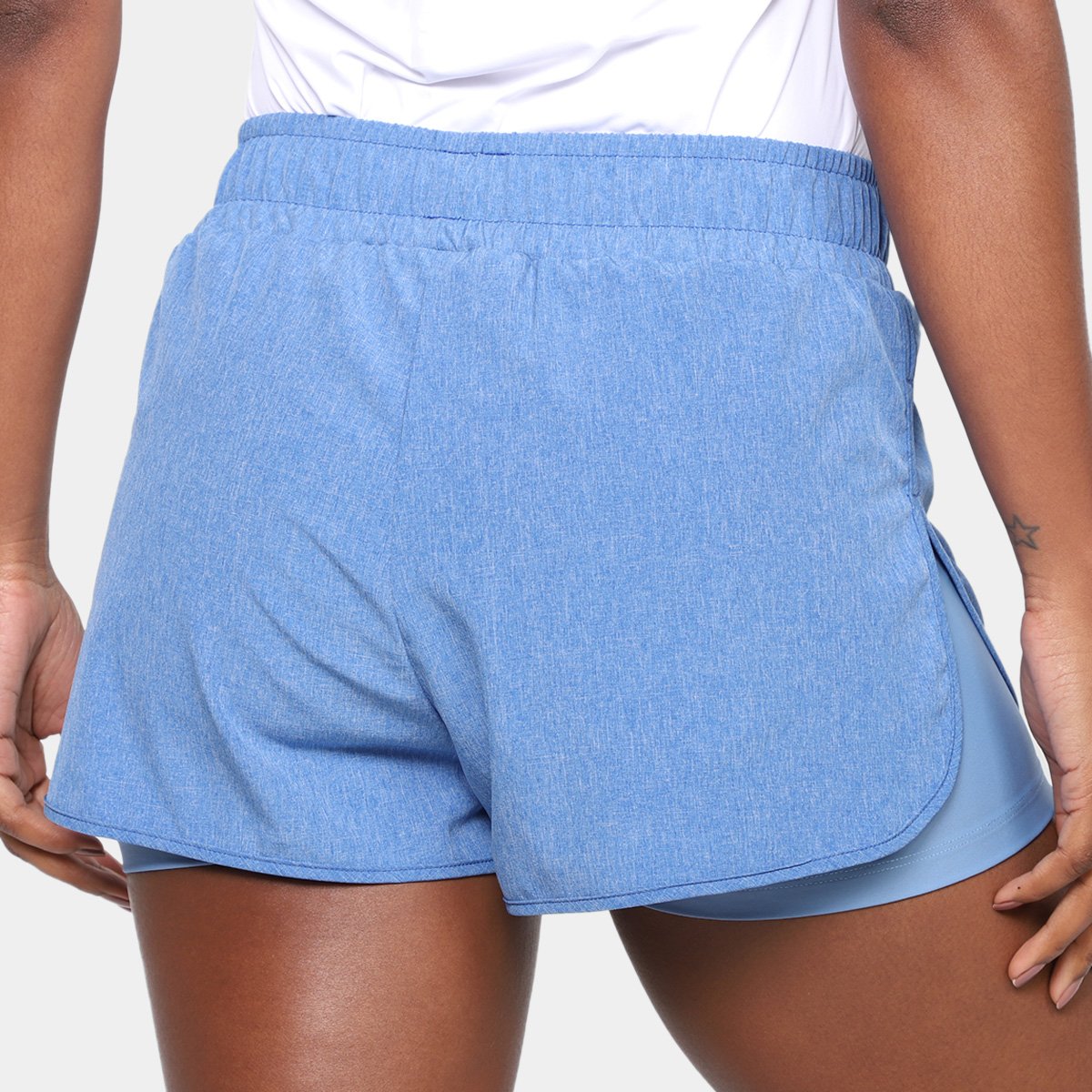 Short Alto Giro Tecnospan Abertura Lateral Feminino - Tam: GG - 1