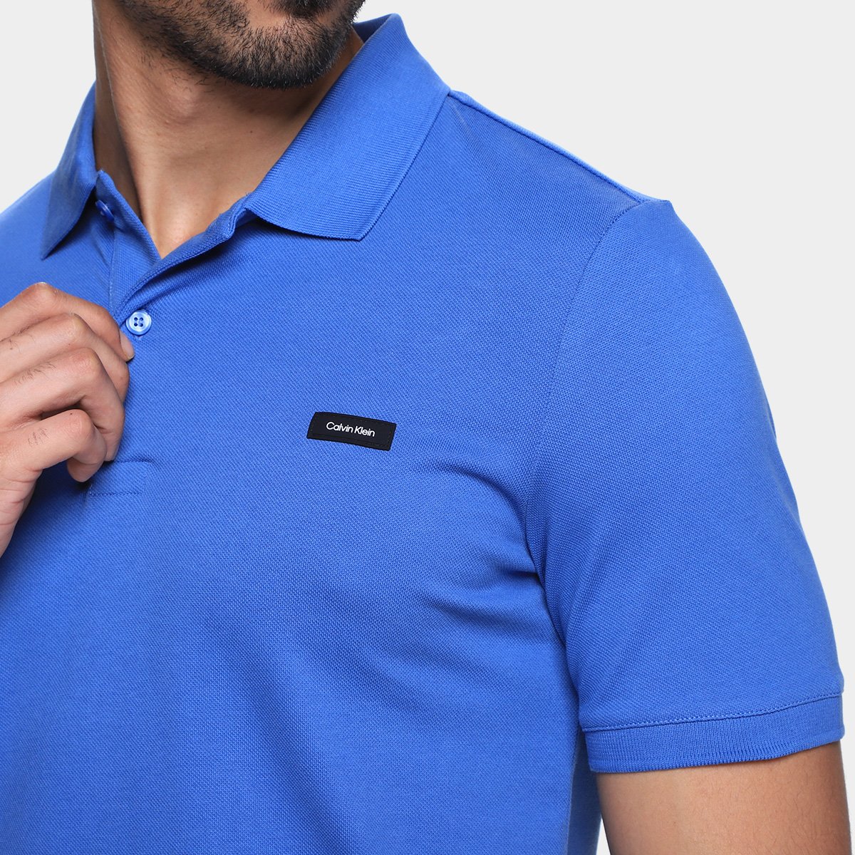 Camisa Polo Calvin Klein Slim Em Piquet Masculina - Tam: P - 2