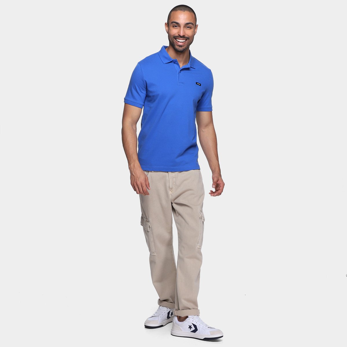 Camisa Polo Calvin Klein Slim Em Piquet Masculina - Tam: P - 3