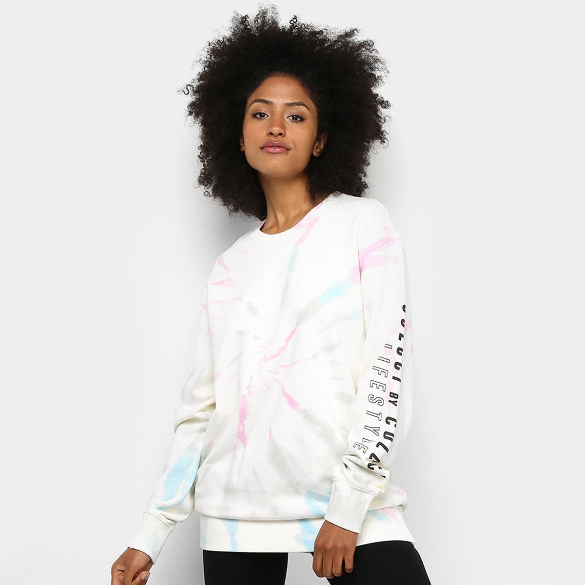 Blusão Moletom Colcci Tie Dye Feminino