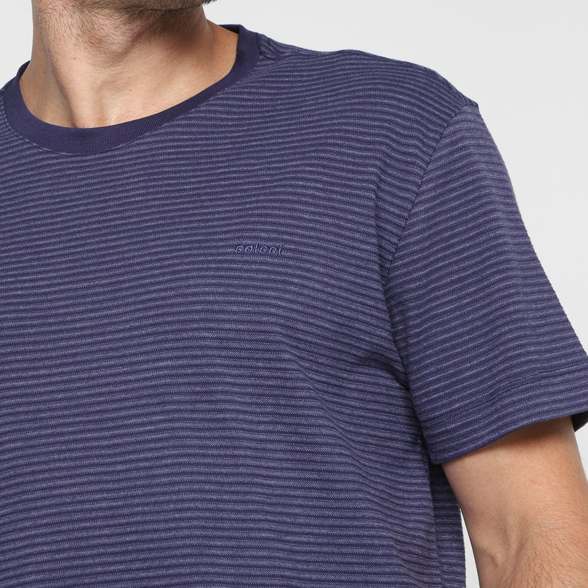 Camiseta Listrada Colcci Manga Curta Masculina - Tam: GG - 2