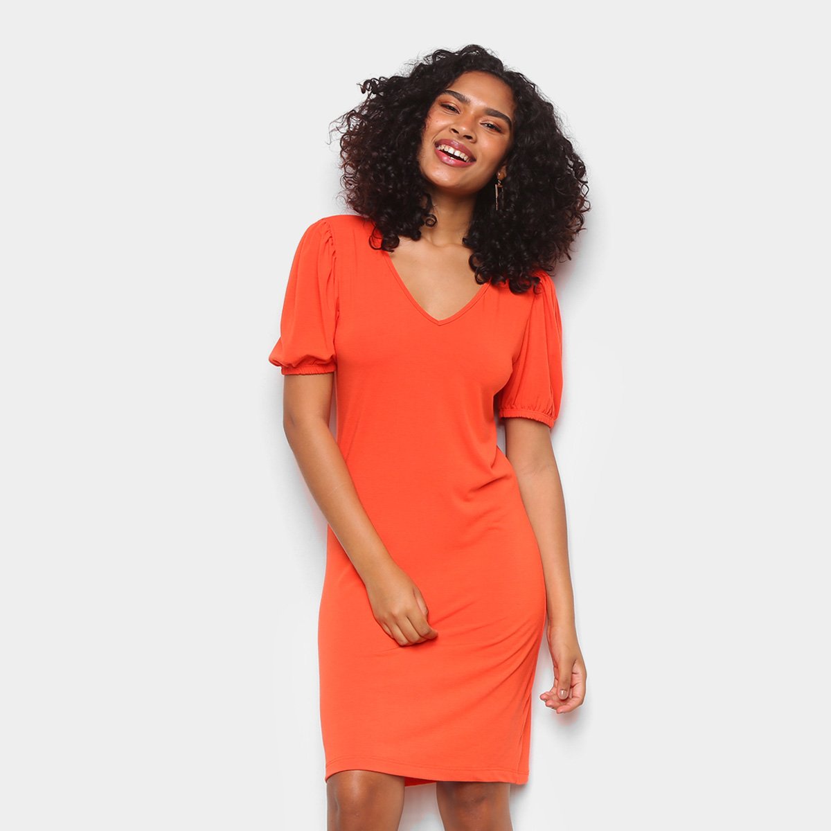Vestido Curto Volare Decote V Feminino