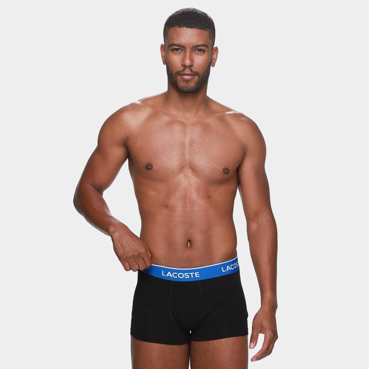 Kit Cueca Boxer Lacoste Masculina - 3 Peças - Tam: P - 1
