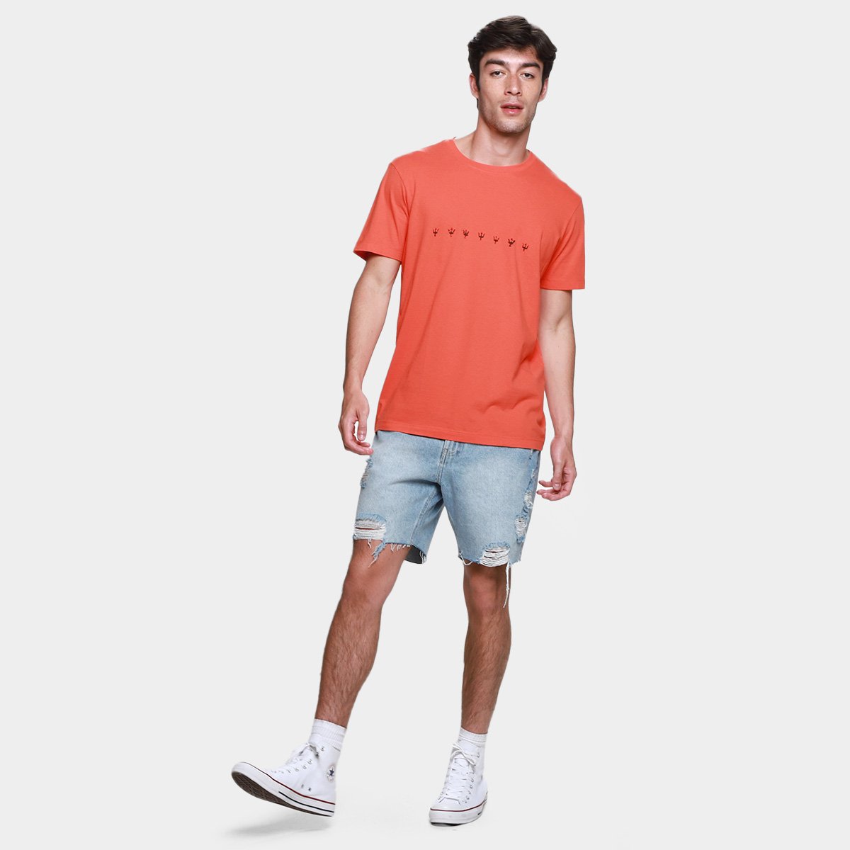 Camiseta Slim Osklen Vintage Underwater Masculina - Tam: P - 3