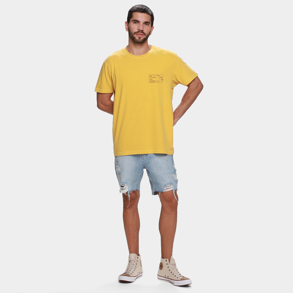Camiseta Osklen Stone Carimbo Masculina - Tam: P - 3