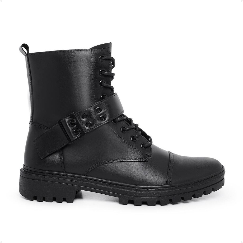 4201LC-Bota Masculina Robusta em couro forrada conforto e estilo
