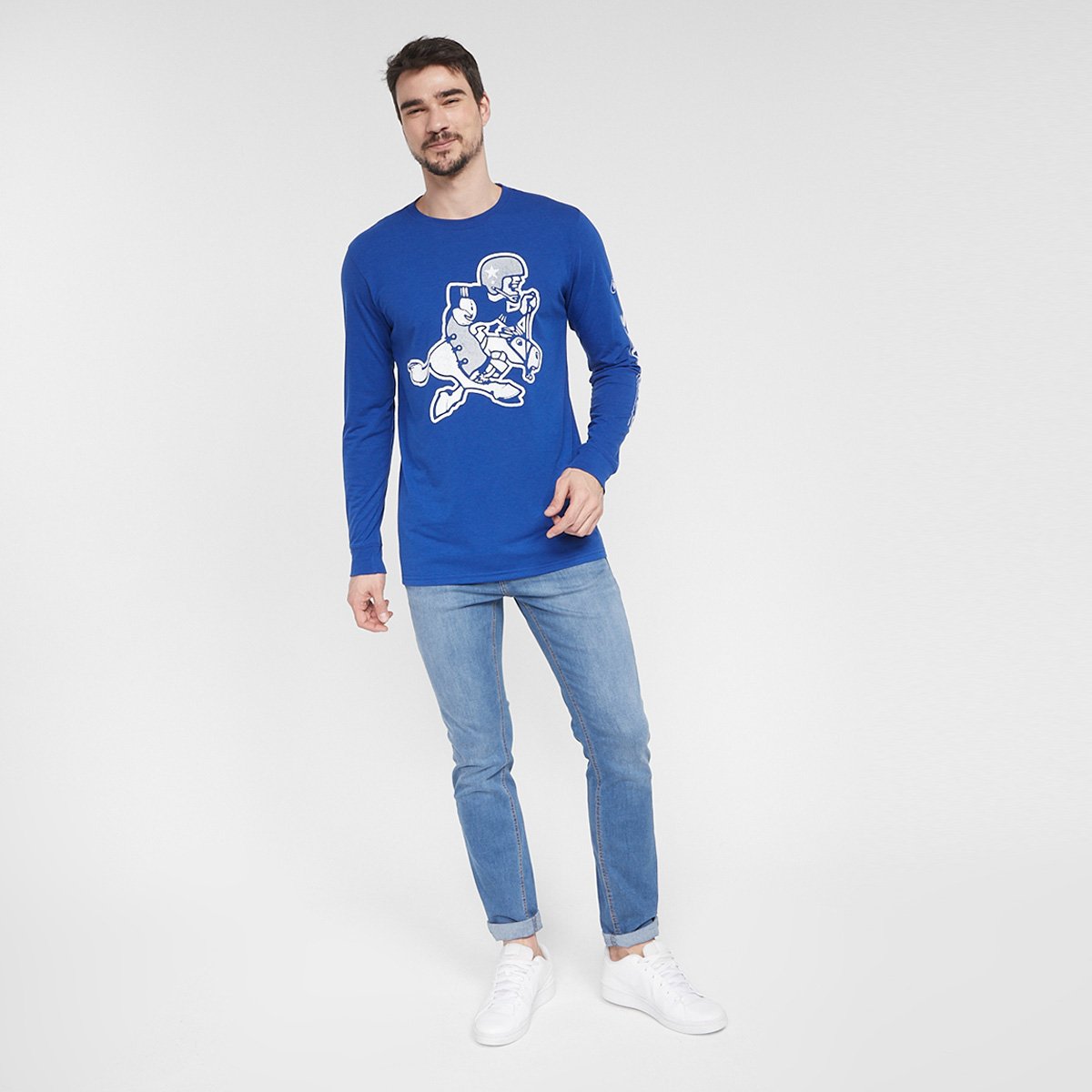 Camiseta NFL Dallas Cowboys Nike Manga Longa Masculina - Tam: GG - 3