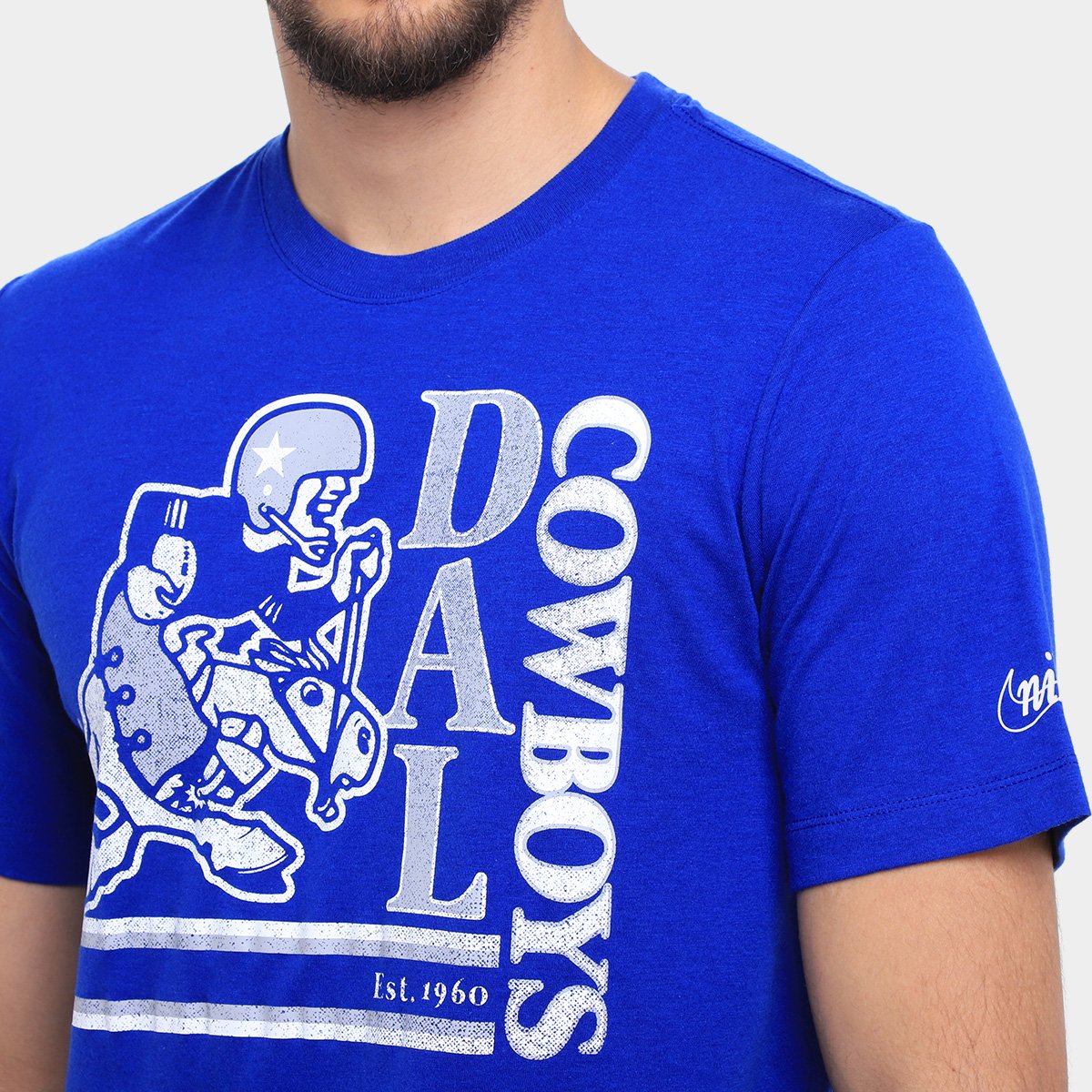 Camiseta Nike NFL Dallas Cowboys Triblend Logo Masculina - Tam: P - 2